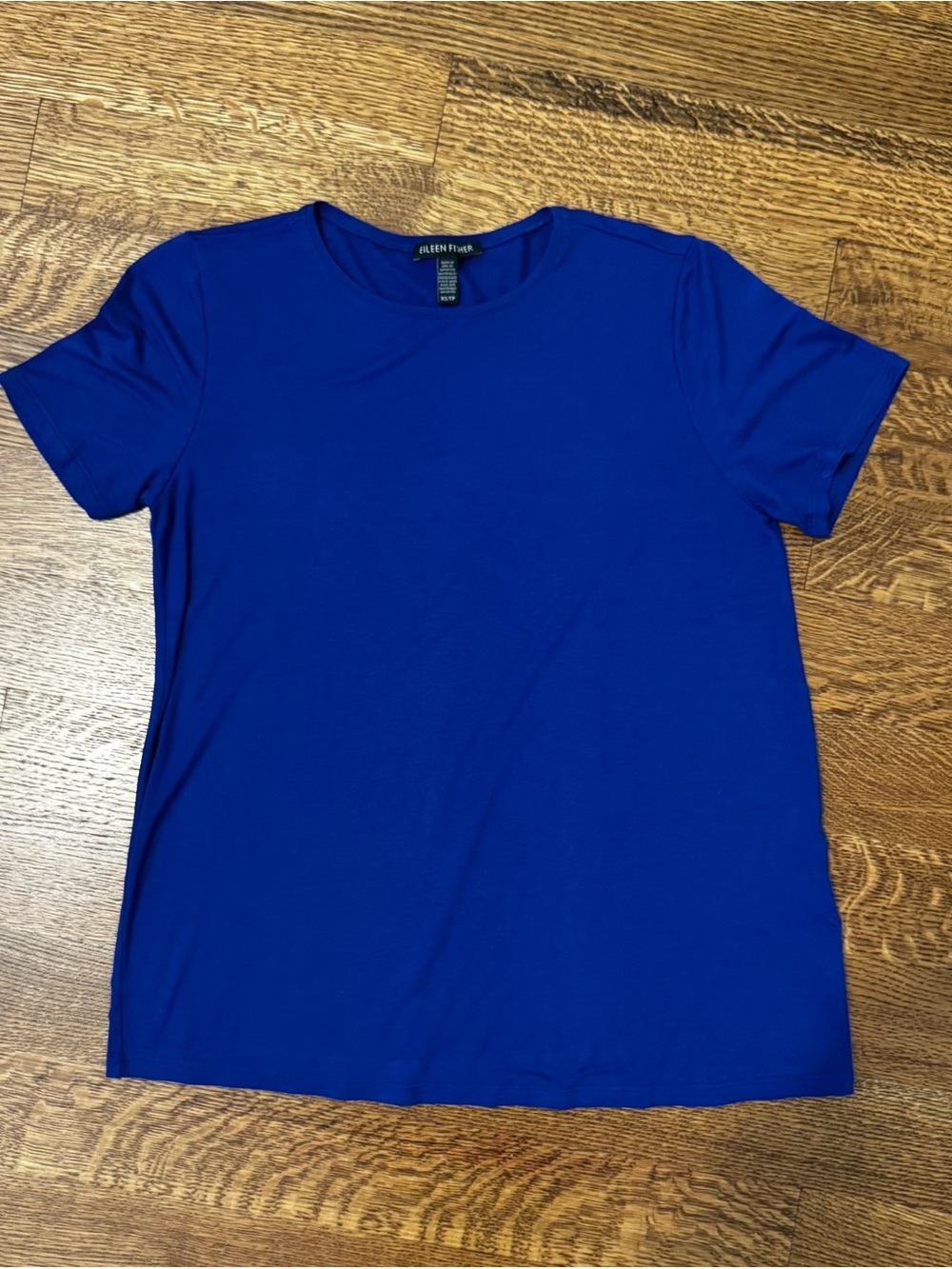 Eileen Fisher Cobalt Short-Sleeve Crewneck Tee size XS